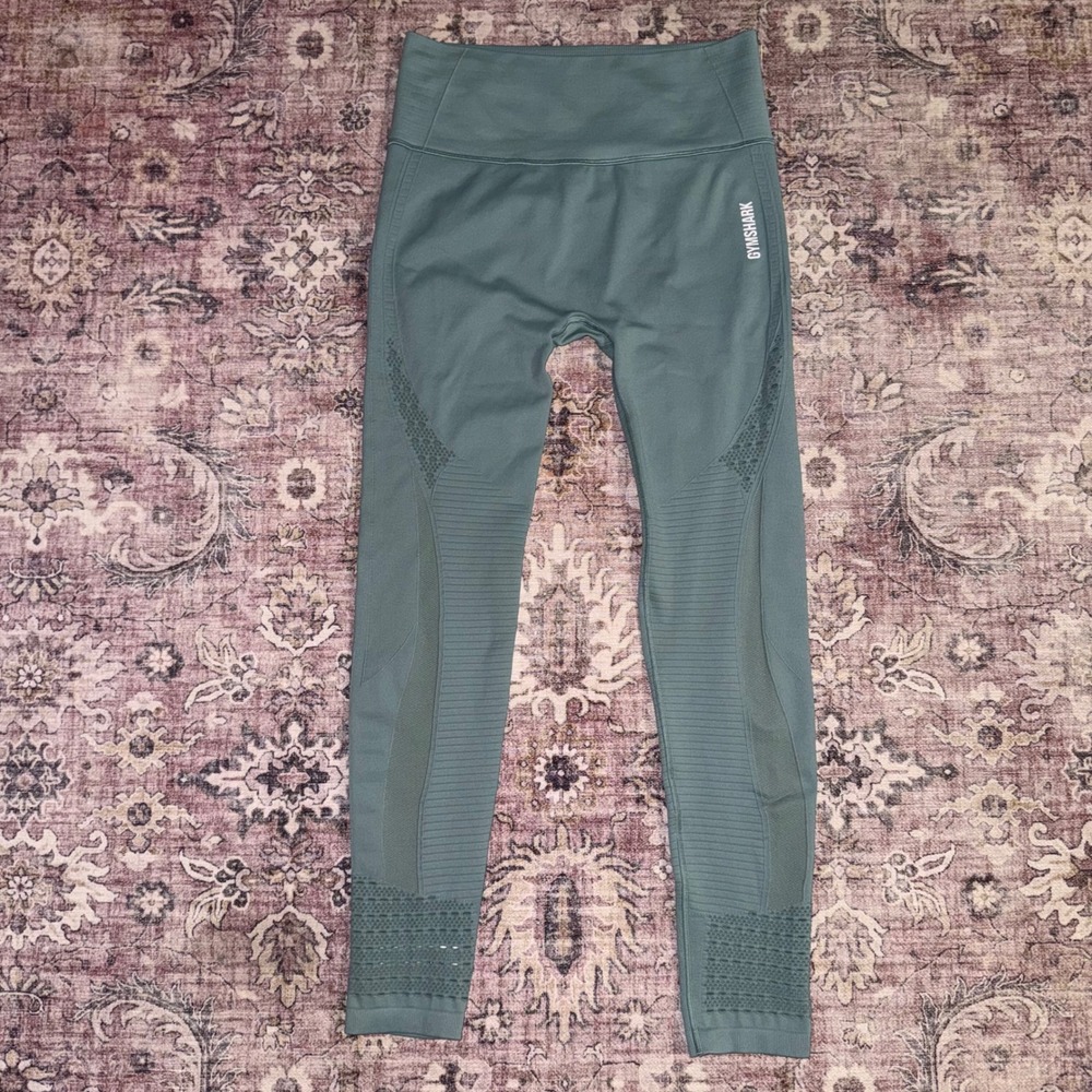Gymshark Energy+ Seamless Leggings Forest Green High Waisted GLLG5040 Womens L